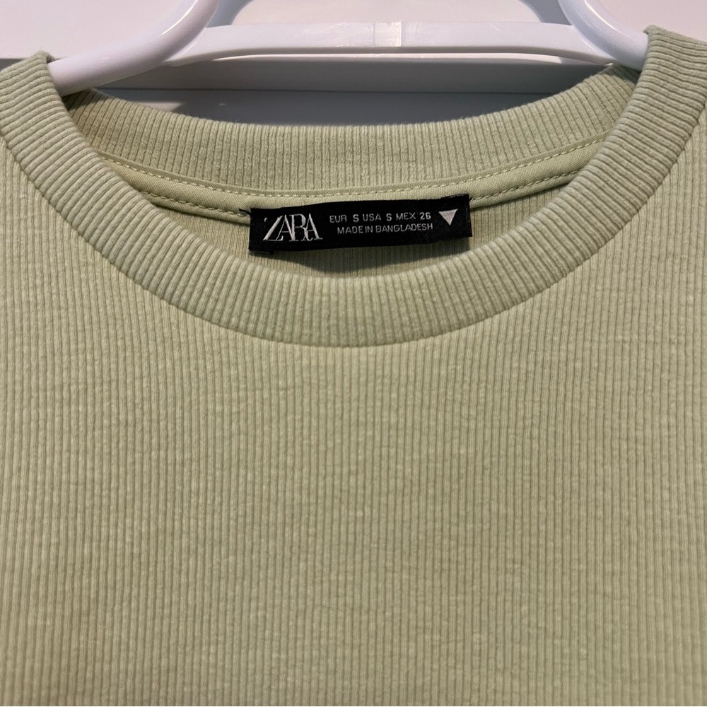 Zara Ruffled Sleeve Ribbed Body Suit - Picture 4 of 6